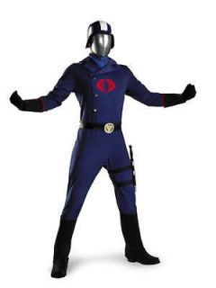 Mens Adult GI JOE Deluxe Blue Cobra Commander Costume