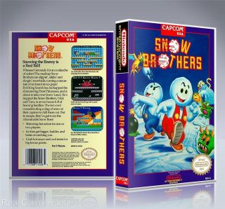 NO GAME) Custom Nintendo NES Game Case Snow Brothers (New Collectors 