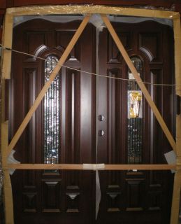 Solid Mahogany Exterior Front Double Door Prehung Finished ENTRY READY 