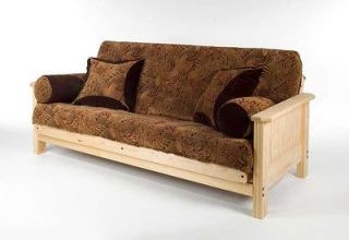 Solid Panel Full Futon Sofa Bed w/ 8 Futon Mattress