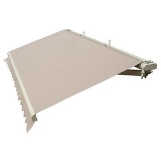   RETRACTABLE AWNING PATIO AWNING CANOPY TENT SOLID BEIGE CANOPIES