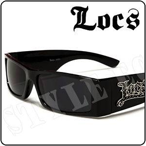 Gangsta LOCS Black Shades Mens Sunglasses New Dark Lens