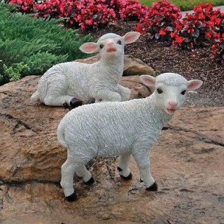 Baa Ba & Lamb Chop Baby Sheep Garden Statues. Home & Yard Products 
