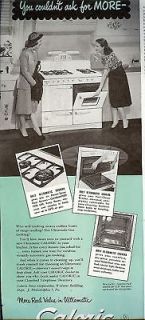 1948 CALORIC Gas Range AD~Women Admire~40s KITCHEN art