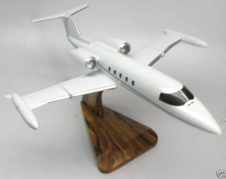 Gates Learjet Private Lear Jet Airplane Wood Model Small