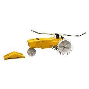 Lawn Sprinkler Traveling Tractor Yellow Garden Yard High Quality New