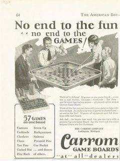 FP 1929 CARROM GAME BOARD TOY CHILDREN PLAY LUDINGTON CHESS CROKINOLE 