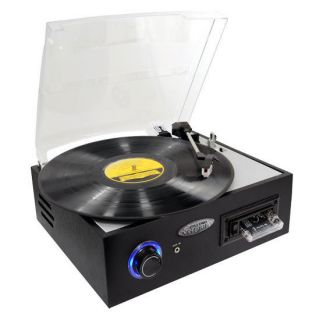 PTTC4U Multifunction Turntable With  Recording, USB to PC, Cassette 