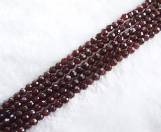 4mm,5mm,7mm,9m​m natural round faceted red garnet Gemstone Beads 15