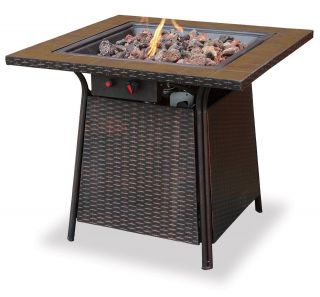 UniFlame® Liquid Propane Gas Outdoor Patio Firebowl Fire Pit with 