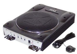 New Pyle PLBASS8 8 Inch Low Profile Super Slim Active Amplified 