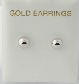   Gold Ball Stud Post Earrings *Free Gift Box* 10 kt 10kt High Polish