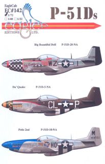 EagleCals Decals 1/72 American NORTH AMERICAN P 51D MUSTANG