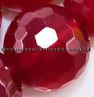 8mm Faceted Red Ruby Gems Loose Beads Gemstone 15 AAA