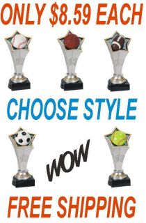 Lot of 12 Team Sports Figures Awards Trophies 7 Only $8.59 each 