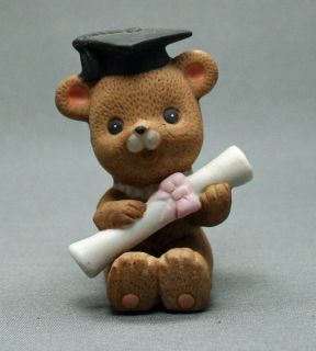 Geo Z Lefton Graduation Teddy Bear Small Figurine 1983