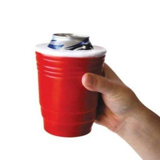 Red Solo Party Cup Novelty Foam Beer Can Bottle Holder Cooler Koozie