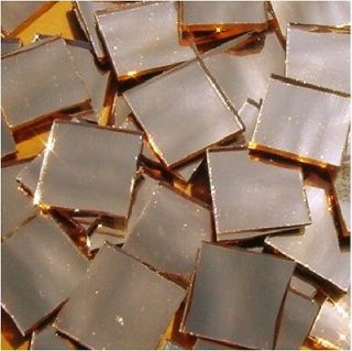 25 Champagne Mirror 1 Square Glass Mosaic Tile   Pack