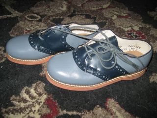 Vintage Fleet Air Navy Gray saddle shoes NEW 11.5 D