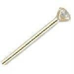 14KT Solid Gold Nose Stud Ring Pin Stud Screw 1.5mm 22G