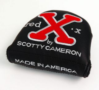 NEW Scotty Cameron AUTHENTIC Red X Mid Long Black Putter Cover 