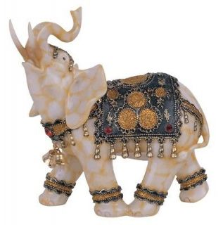 Marble Ivory Color Design Thai Elephant Figurine Decoration