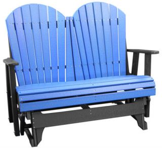 Luxcraft Poly 4 Adirondack Style Outdoor Porch Glider