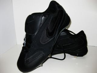 Nike Air Solid Black Cleats   Baseball Brand New Without Box