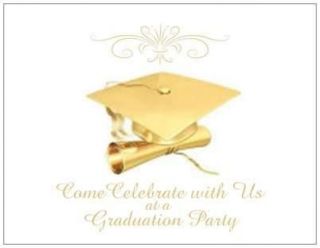 20 Gold GRADUATION Party Invitations Post Card CARDS