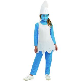   The Smurfs Child Girls 1980s Classic Cartoon Halloween Costume