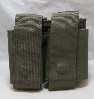 Tactical MOLLE Double 40MM Grenade Magazine Mag Pouch OD Green