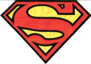 Superman S Chest Logo Large Jacket Embroidered Patch, NEW UNUSED