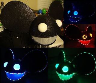 PICS & VIDS! custom Black DISCO BALL Mau5 head REMOTE LED light 