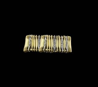 Stern Filaments Matte 18K Yellow & White Gold Diamond Ring RRP. £ 