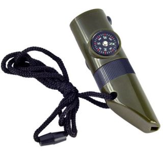 in 1 Military Style Emergency Whistle Survival Kit Compass 
