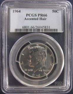 1964 Proof Kennedy Accented Hair Half Dollar (50c) CoinNever been 
