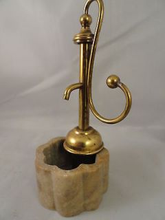VINTAGE BRASS WATER PUMP WITH STONE WELL