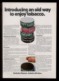1976 Skoal Copenhagen Happy Days chew chewing tobacco photo vintage 