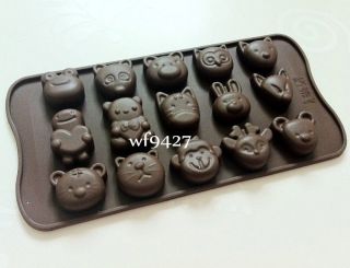 2065 Silicone 15C Frog Chocolate Cake Soap Jelly Ice Cookie Mold Mould 