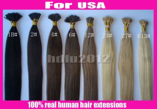   to USA 200s Stick Tipped/I Tip 100% Real Human Hair Extensions 22 inch
