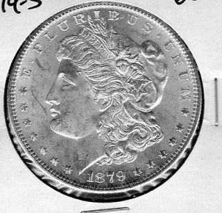 1879 S MORGAN SILVER DOLLAR   BU FROM ORIGINAL ROLL