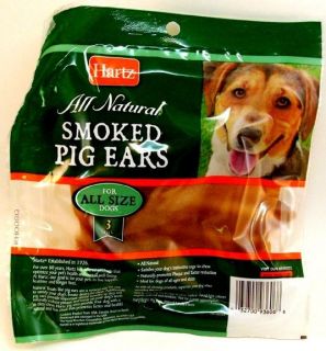 Hartz All Natural Smoked Pig Ears 2 Pack
