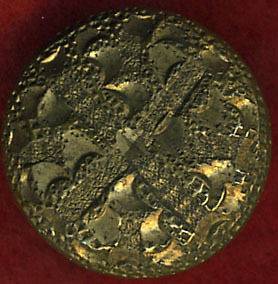 1850s 2 pc. GA gilt brass button b/m WATERBURY BUTTON CO rmdc #17
