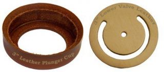 Cup leather for plunger and lower valve leather for cistern hand pump