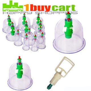 Hot 12 Body Cupping Set + 6 Magnets Point Therapy Cuppin​g Chinese 