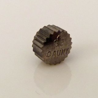 CAUNY Chrono Watch Pusher Crown 5,95 x 5,50 mm; Tap 0.90 mm Silver 