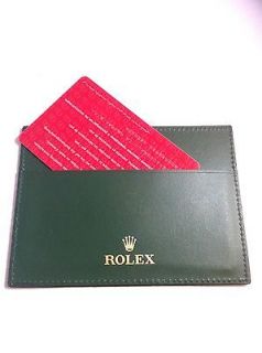 Rolex Watch Leather Warranty Card Holder   New