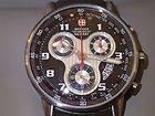 WENGER GENUINE SWISS ARMY MILITARY GST CHRONOGRAPH WATCH MENS BLACK 