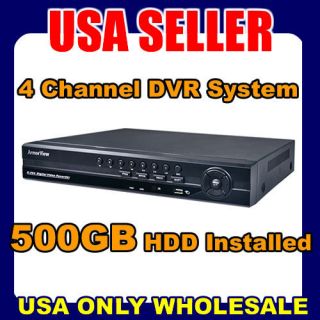 HQ Cam 4 Channel CCTV Security DVR Infrared Camera System with 500GB 