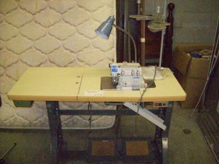 Juki MO 3704 Industrial Serger with Push Button Switch & Table with 2 